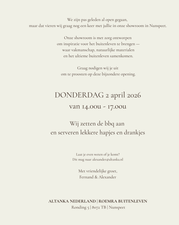 Openingsborrel Altanka tekst